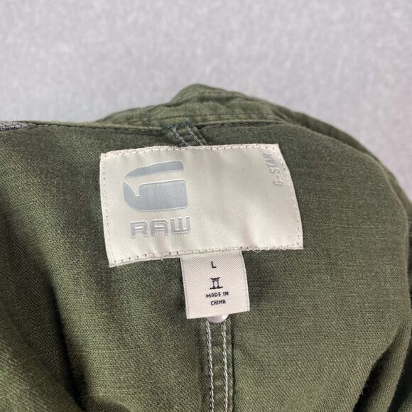 G-Star Raw Mens L Powel 3D Shirt in Green Long Sleeve Button Up - Picture 8 of 9